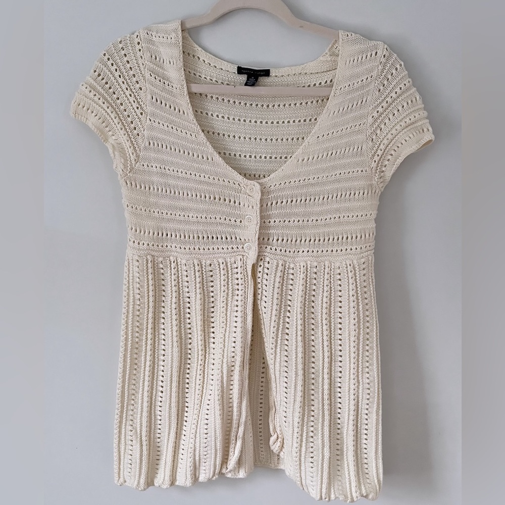 Tommy Hilfiger White Knit Womens Sweater